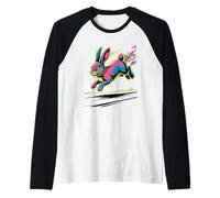 Graffiti Style Art Coniglio Coniglietto Coniglietti Maglia con Maniche Raglan