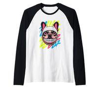 Graffiti Style Art French Bulldog Frenchie Bulldogs Maglia con Maniche Raglan