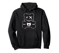 Graffiti Teddy Bear Street Art - Dark Urban Spray Paint Bear Felpa con Cappuccio