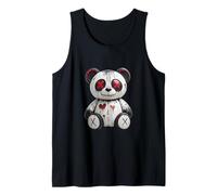 Graffiti Teddy Bear Urban Art con Cuori Rossi e Occhi X Canotta
