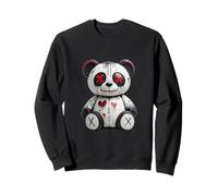 Graffiti Teddy Bear Urban Art con Cuori Rossi e Occhi X Felpa