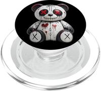Graffiti Teddy Bear Urban Art con cuori rossi e occhi X PopSockets PopGrip per MagSafe