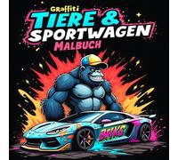 Graffiti Tiere & Sportwagen Malbuch: 50 wilde Tier- und Auto-Designs zum Ausmalen für Kinder, Teenager & Erwachsene - Kreativer Spaß & Entspannung ab 8 Jahren