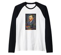 Graffiti Van Gogh Portrait - Colorful Pop Art Street Style Maglia con Maniche Raglan