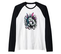 Graffiti Wall Art Coniglio Coniglietto Coniglietti Maglia con Maniche Raglan