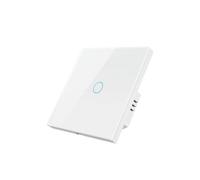 Graffiti Zigbee Universal Touch Wall Switch With Live And Neutral Wires, Lighting Control, Voice Switch, European Standard Plug, Style: 1 Switch (Whi