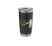 graffito astronauta luna Bicchiere termico in acciaio inox doppia parete