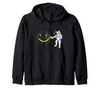Graffito Astronauta Luna Felpa con Cappuccio