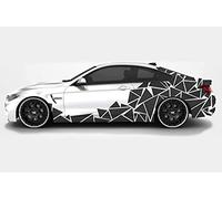 Grafic Adesivi fiancate Auto Triangoli Set Completo Camouflage per Auto Car Decal Racing Sticker Decorazione fiancate Sport (Rosso)