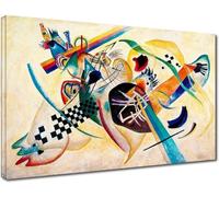 Grafic Quadro Kandinsky Composizione su Bianco - KANDINSKY White composition Stampa su tela canvas con telaio - da cm 50 a cm 190 di larghezza (CM 170X118, QUADRO CON TELAIO IN LEGNO)