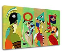 Grafic Quadro Kandinsky Las Musas di Kandinsky - Quadro Stampa su Tela Canvas con o Senza Telaio (Stampa su Tela (con Telaio), CM 110X80)