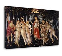 Grafic Quadro Sandro Botticelli Primavera - La Primavera di Botticelli - stampa su tela canvas con o senza telaio (QUADRO CON TELAIO IN LEGNO, CM 130X86)