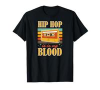 Grafica a Cassetta retrò Hip Hop Is in My Blood Maglietta