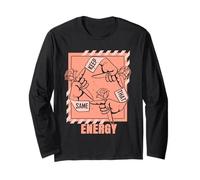Grafica a Colori Coral Keep That Same Energy Varsity Maglia a Manica