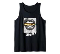 Grafica a Colori Monocromatica Grigia Bite The Bullet Canotta