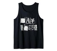 Grafica a Colori Monocromatica Grigia Say Less Canotta