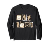 Grafica a Colori Tan Say Less Tan Maglia a Manica