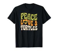 Grafica a Cuore Simbolo Pace Amore e Tartarughe Pace Maglietta