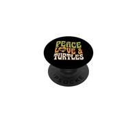 Grafica a cuore simbolo pace amore e tartarughe pace PopSockets PopGrip Adesivo