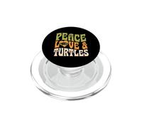 Grafica a cuore simbolo pace amore e tartarughe pace PopSockets PopGrip per MagSafe