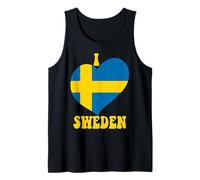 Grafica a forma di cuore con scritta "I Love Sweden Proud To Be Swedish Pride" Canotta