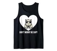 Grafica a Forma di Cuore di Capybara Don't Worry Be Capy Lover #25D38 Canotta