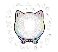 Grafica a forma di gatto, divertente set di giochi che stimola la mente, dimensioni compatte per tutte le età, design della costruzione in legno massiccio, puzzle unico con coda lunga per animali, puz