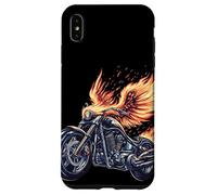 Grafica a forma di uccellino con motocicletta di Custodia per iPhone XS Max