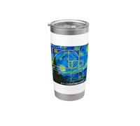 Grafica a spirale matematica della sequenza aurea della sequenza di Van Gogh Fibonacci Bicchiere termico in acciaio inox doppia parete