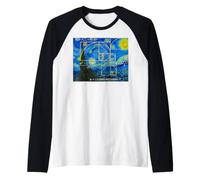 Grafica a Spirale Matematica della Sequenza Aurea della Sequenza di Van Gogh Fibonacci Maglia con Maniche Raglan