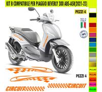 Grafica adesivi decal compatibili con PIAGGIO BEVERLY 300 KIT B vari colori 2074