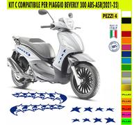 Grafica adesivi decal compatibili con PIAGGIO BEVERLY 300 KIT C vari colori 2075
