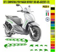 Grafica adesivi decal compatibili con PIAGGIO BEVERLY 300 KIT C vari colori 2075