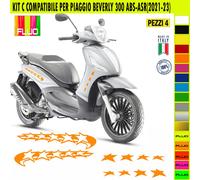 Grafica adesivi decal compatibili con PIAGGIO BEVERLY 300 KIT C vari colori 2075