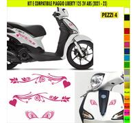 Grafica adesivi decal compatibili con PIAGGIO LIBERTY 125 -KIT G- + colori 2066
