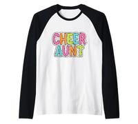 Grafica Allegra Colorata Cheer Aunt Maglia con Maniche Raglan