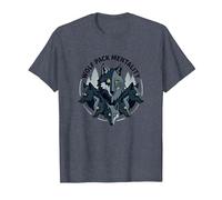 Grafica Animalier Wolf Pack Mentality Wilderness Spirit Maglietta, Uomo, Pervinca, S