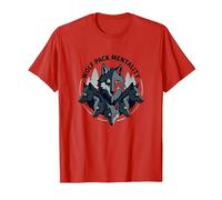 Grafica Animalier Wolf Pack Mentality Wilderness Spirit Maglietta, Uomo, Rosso, S