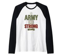 Grafica Army Kid Strong Military Pride Maglia con Maniche Raglan