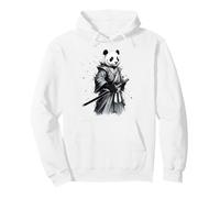 Grafica Artistica a Inchiostro Giapponese Samurai Panda Warrior Ukiyo-e Art Felpa con Cappuccio