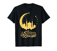 Grafica Artistica della moschea della Luna Crescente di Ramadan Kareem Maglietta