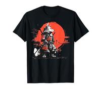 Grafica Artistica Fox Warrior Japanese Sunset Ukiyo-e Maglietta