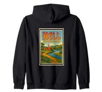 Grafica artistica retrò vintage Hell Michigan Mi Ann Arbor Howell Felpa con Cappuccio