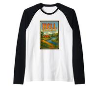 Grafica artistica retrò vintage Hell Michigan Mi Ann Arbor Howell Maglia con Maniche Raglan
