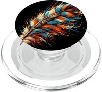 Grafica artistica tribale dei nativi americani del sud-ovest della piuma PopSockets PopGrip per MagSafe