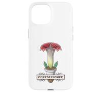Grafica artistica unica con fiori cadaveri Custodia per iPhone 15