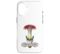 Grafica artistica unica con fiori cadaveri Custodia per iPhone 16