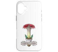 Grafica artistica unica con fiori cadaveri Custodia per iPhone 16 Plus