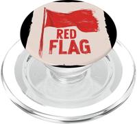Grafica Bandiera Rossa per un Messaggio Potente PopSockets PopGrip per MagSafe
