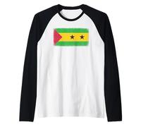 Grafica bandiera Sao Tomé e Principe per uomini, donne, bambini Maglia con Maniche Raglan